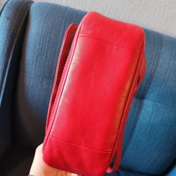 Coach Bag Ocelot Cloth + Red Leather, Animal Print, Crossbody RARE - Picture 7 of 11